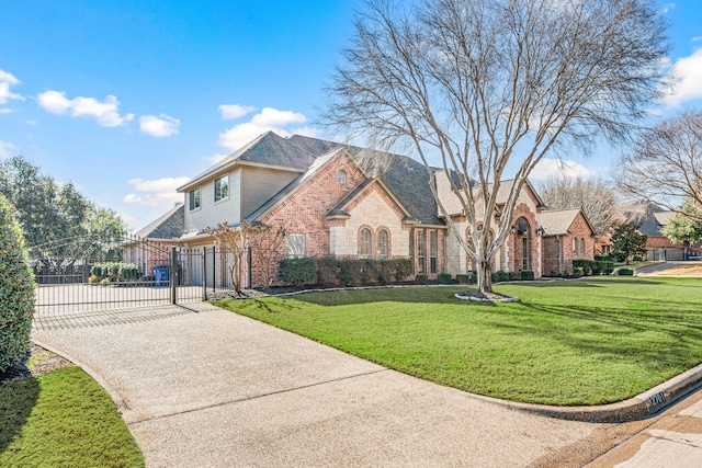 front facade featuring a front yard