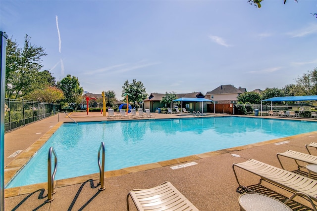 view of pool with a patio area