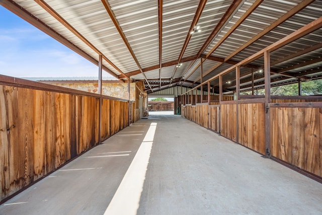 view of horse barn