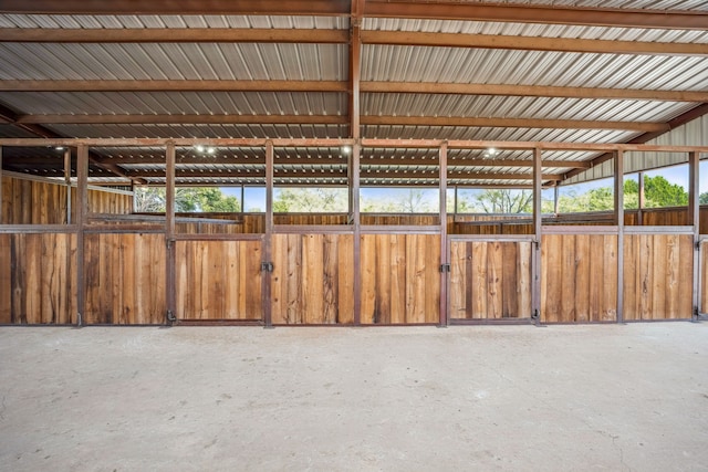 view of horse barn