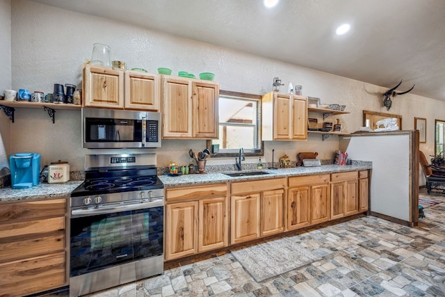 kitchen with stainless steel appliances and sink