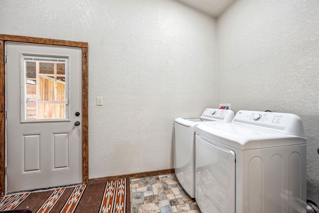 laundry area with separate washer and dryer