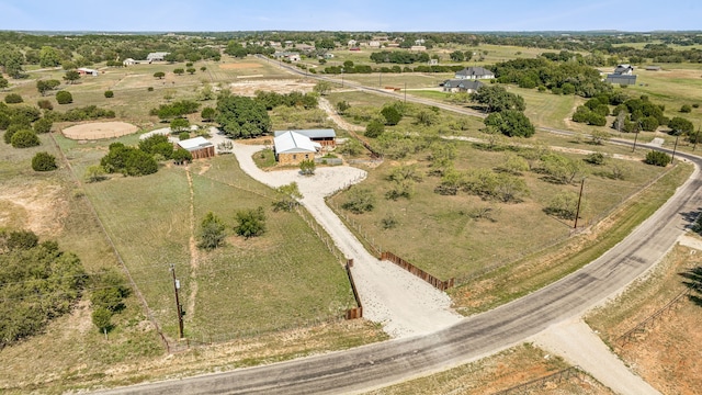 bird's eye view featuring a rural view