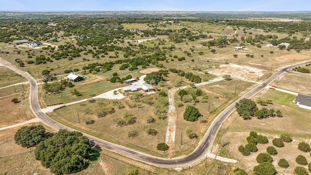 aerial view with a rural view