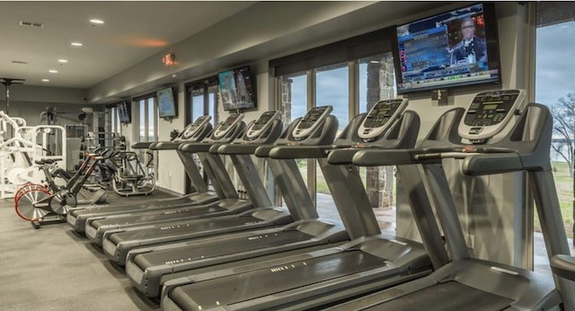 view of exercise room