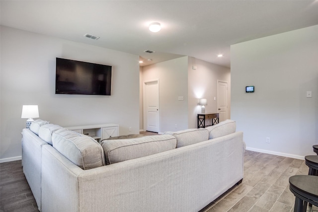 living room featuring hardwood / wood-style floors