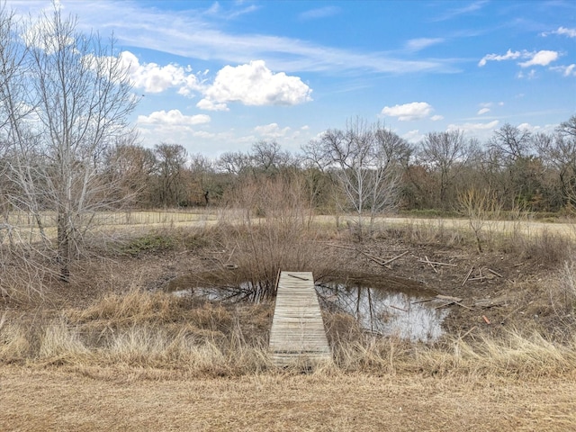 view of dock area