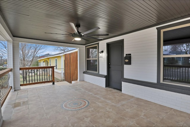 4101 Cole St, Fort Worth, TX 76115 - view of patio with ceiling fan