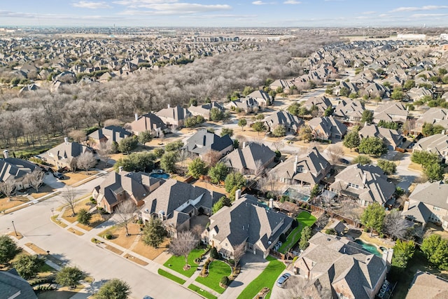 bird's eye view with a residential view