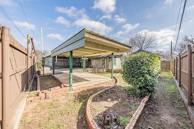 view of yard with a patio