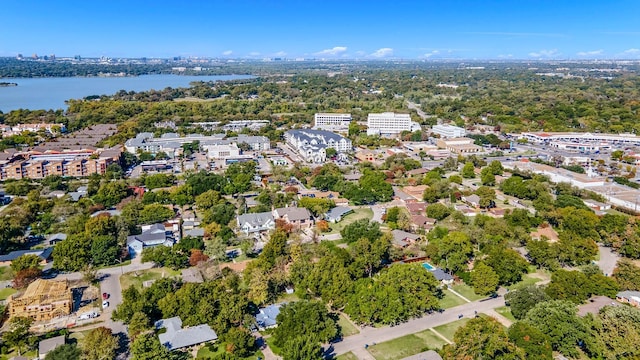 8216 Coolgreene Dr, Dallas, TX 75228 - aerial overview of property's location with a large body of water