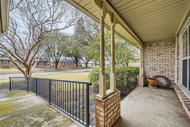 view of patio featuring covered porch