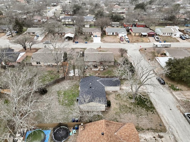 bird's eye view featuring a residential view