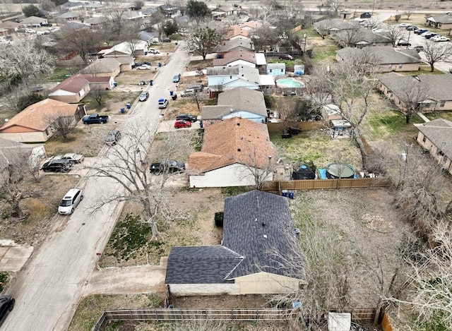 bird's eye view featuring a residential view