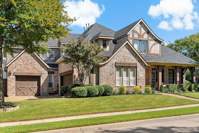 view of front of home with a front yard