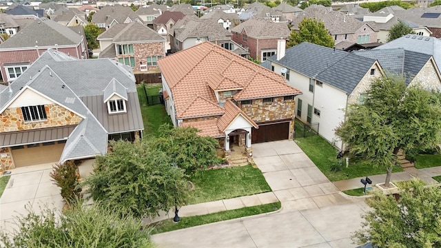 bird's eye view featuring a residential view