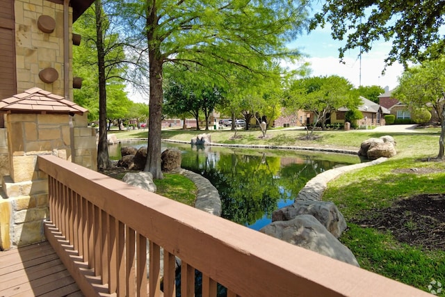 view of community featuring a water view