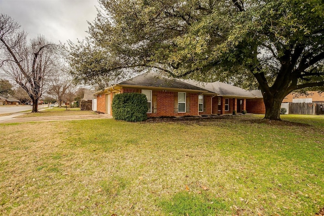 exterior space with a front yard