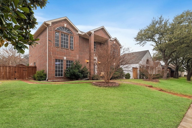 exterior space with a front lawn