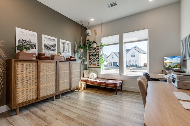 interior space featuring light hardwood / wood-style floors