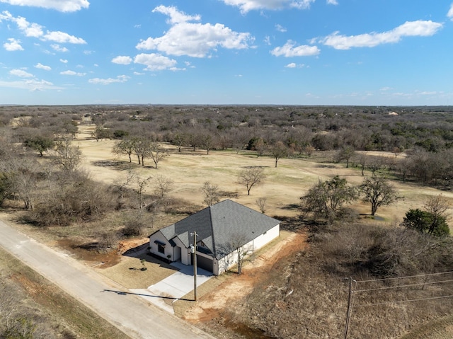 bird's eye view featuring a rural view