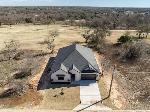 bird's eye view featuring a rural view