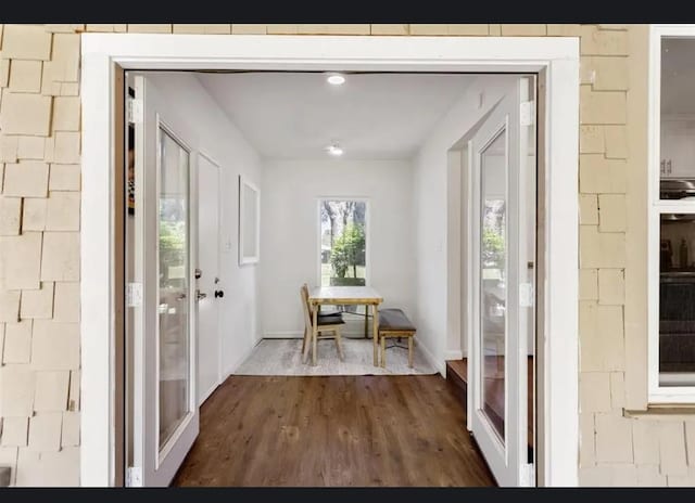 4217 Winfield Ave, Fort Worth, TX 76109 - doorway to outside with dark wood finished floors and baseboards
