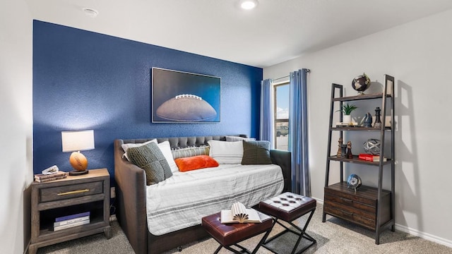 view of carpeted bedroom