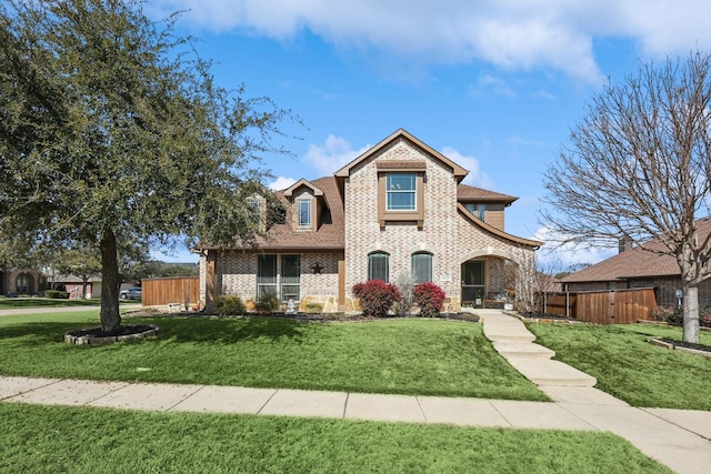 view of front of house with a front yard