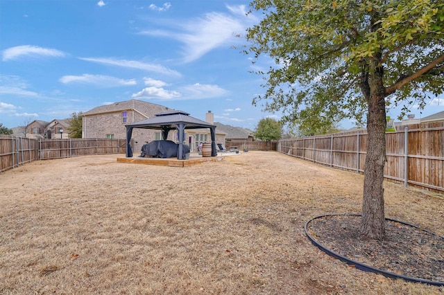 view of yard featuring a gazebo