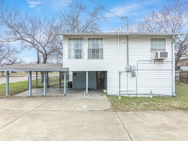 view of front of property with cooling unit