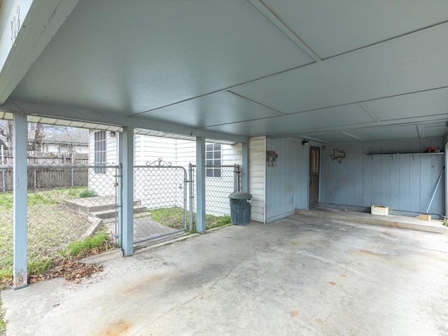 view of patio / terrace with a carport