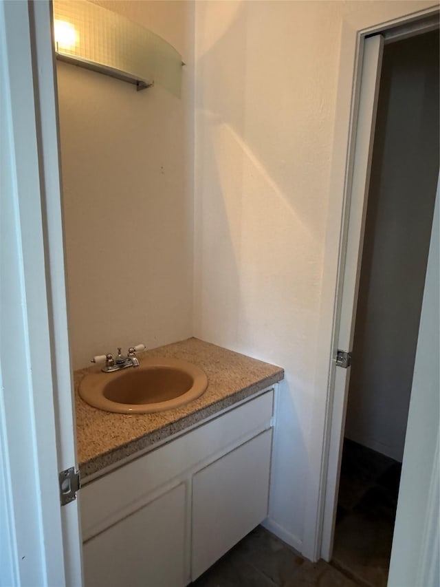 bathroom featuring vanity and tile patterned floors