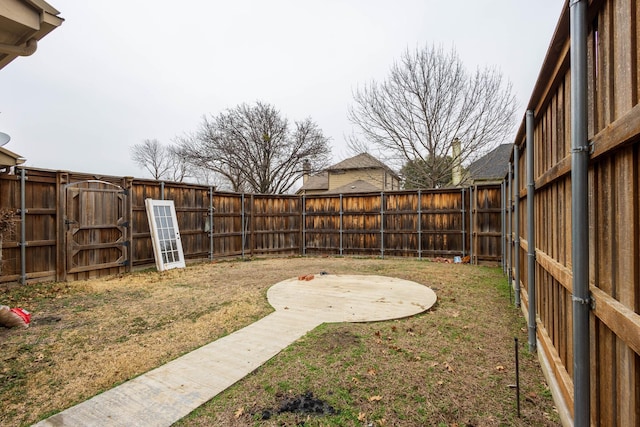 view of yard featuring a patio area