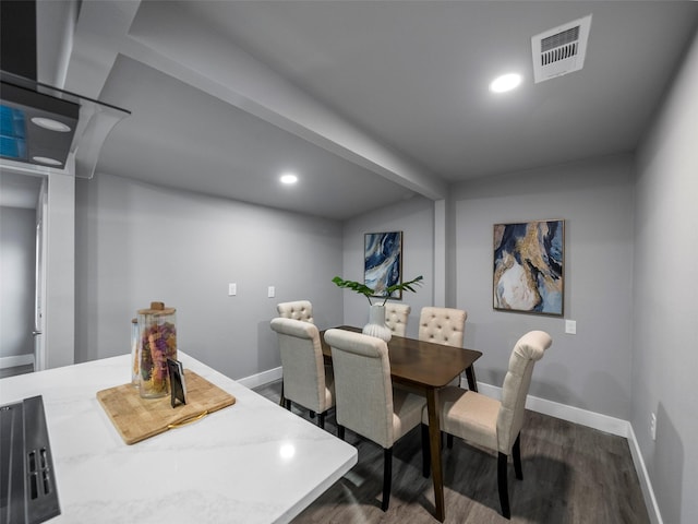 dining room featuring wood-type flooring