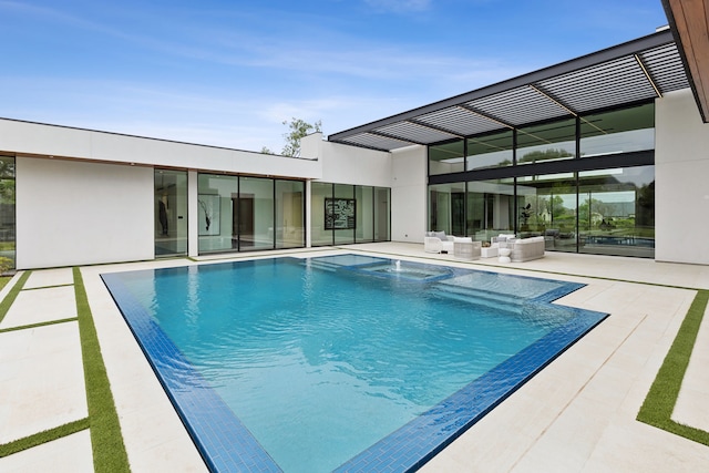 10335 Lennox Ln, Dallas, TX 75229 - view of pool featuring a patio area and a pool with connected hot tub