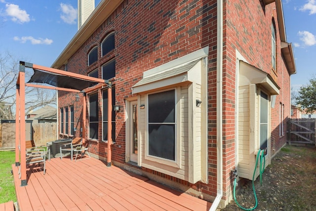 view of wooden terrace