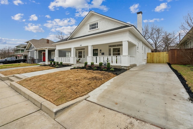 bungalow featuring a porch