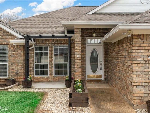 doorway to property featuring a patio