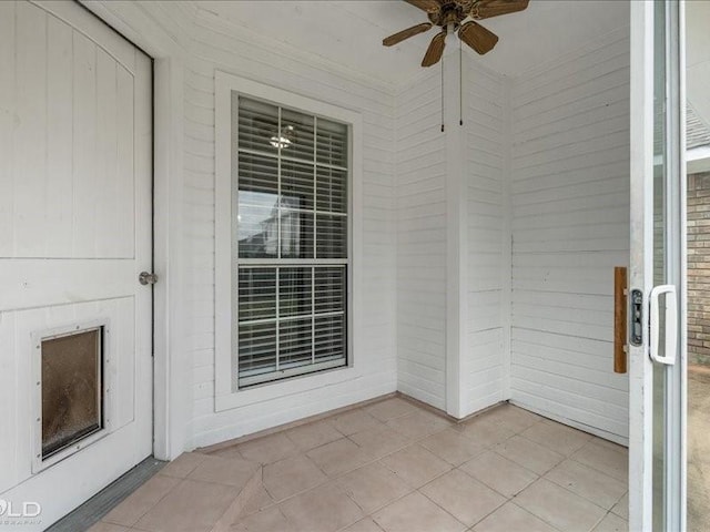 view of patio / terrace with ceiling fan