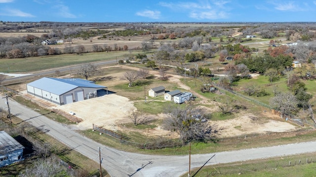 drone / aerial view featuring a rural view