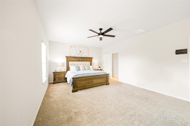 16501 Portage St, Justin, TX 76247 - bedroom with light carpet, a ceiling fan, and baseboards