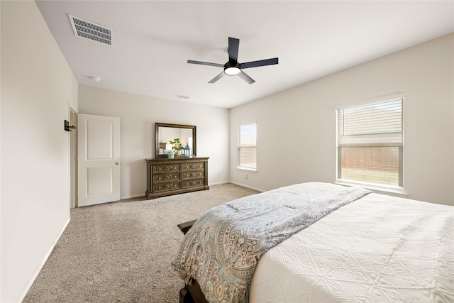 16501 Portage St, Justin, TX 76247 - bedroom featuring carpet floors, baseboards, and a ceiling fan