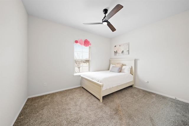 16501 Portage St, Justin, TX 76247 - bedroom with light carpet, baseboards, and ceiling fan