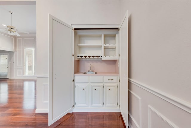 interior space featuring sink