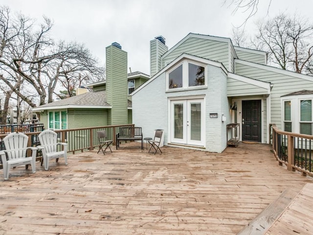 deck with french doors