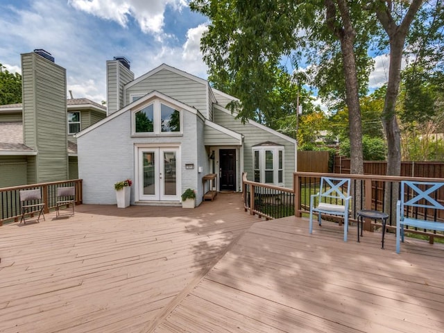 7010 San Mateo Blvd, Dallas, TX 75223 - deck with fence and french doors