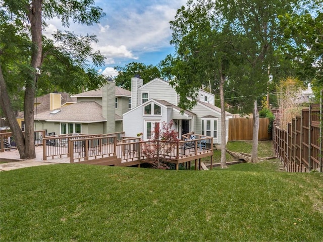 7010 San Mateo Blvd, Dallas, TX 75223 - rear view of house featuring a deck