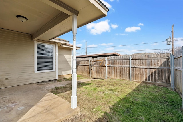 view of yard featuring a patio