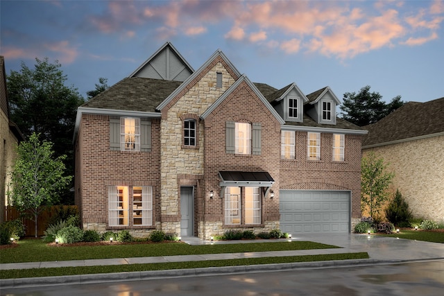 view of front of house featuring a garage